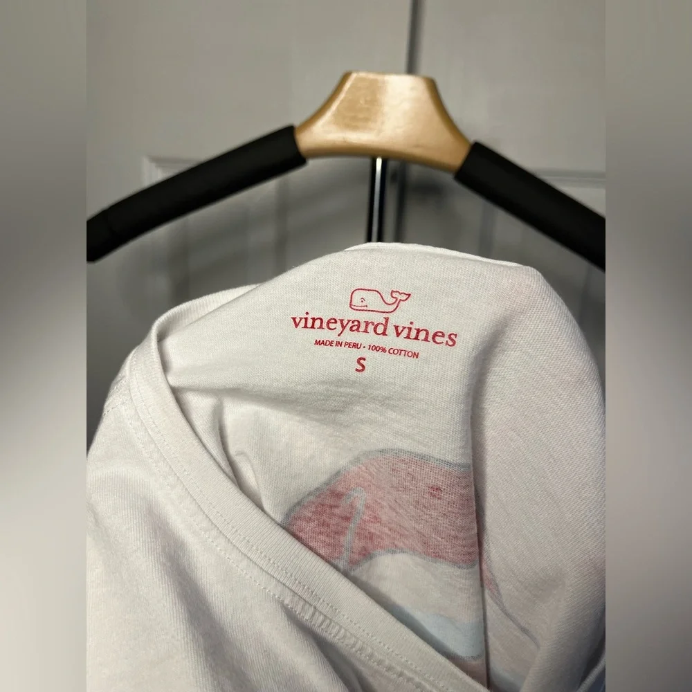 Vineyard Vines White Tee Womens Holiday size small - Picture 4 of 4